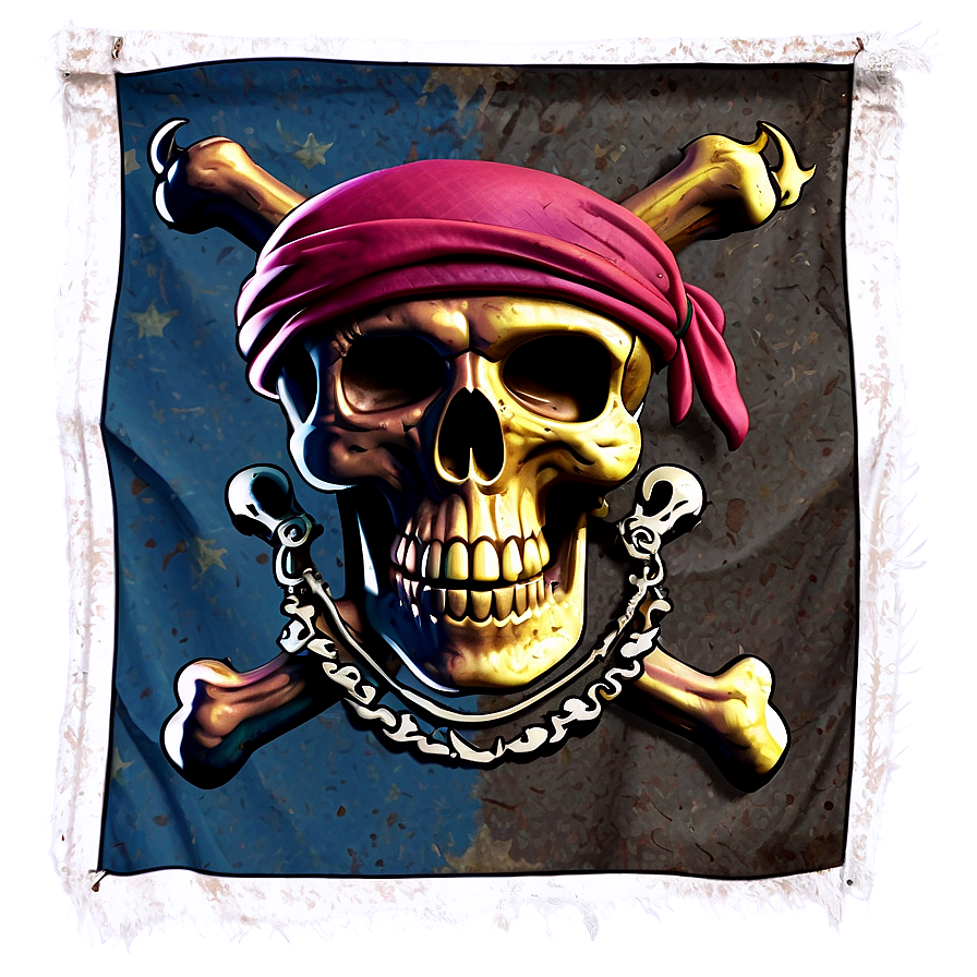 Grunge Pirate Flag Png Wau88 PNG Image