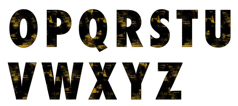 Grunge Style Alphabet Letters PNG Image