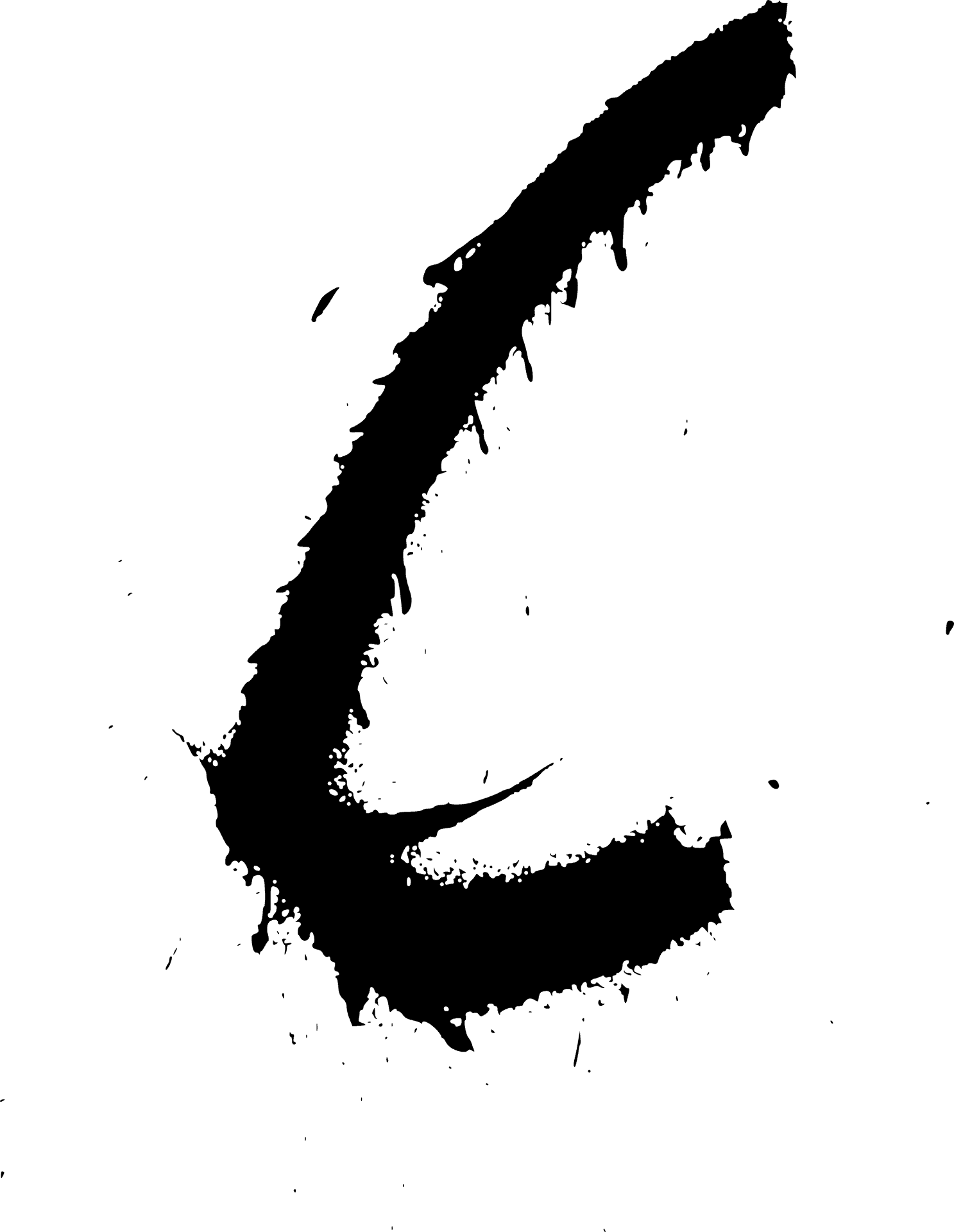 Grunge Style Letter C PNG Image