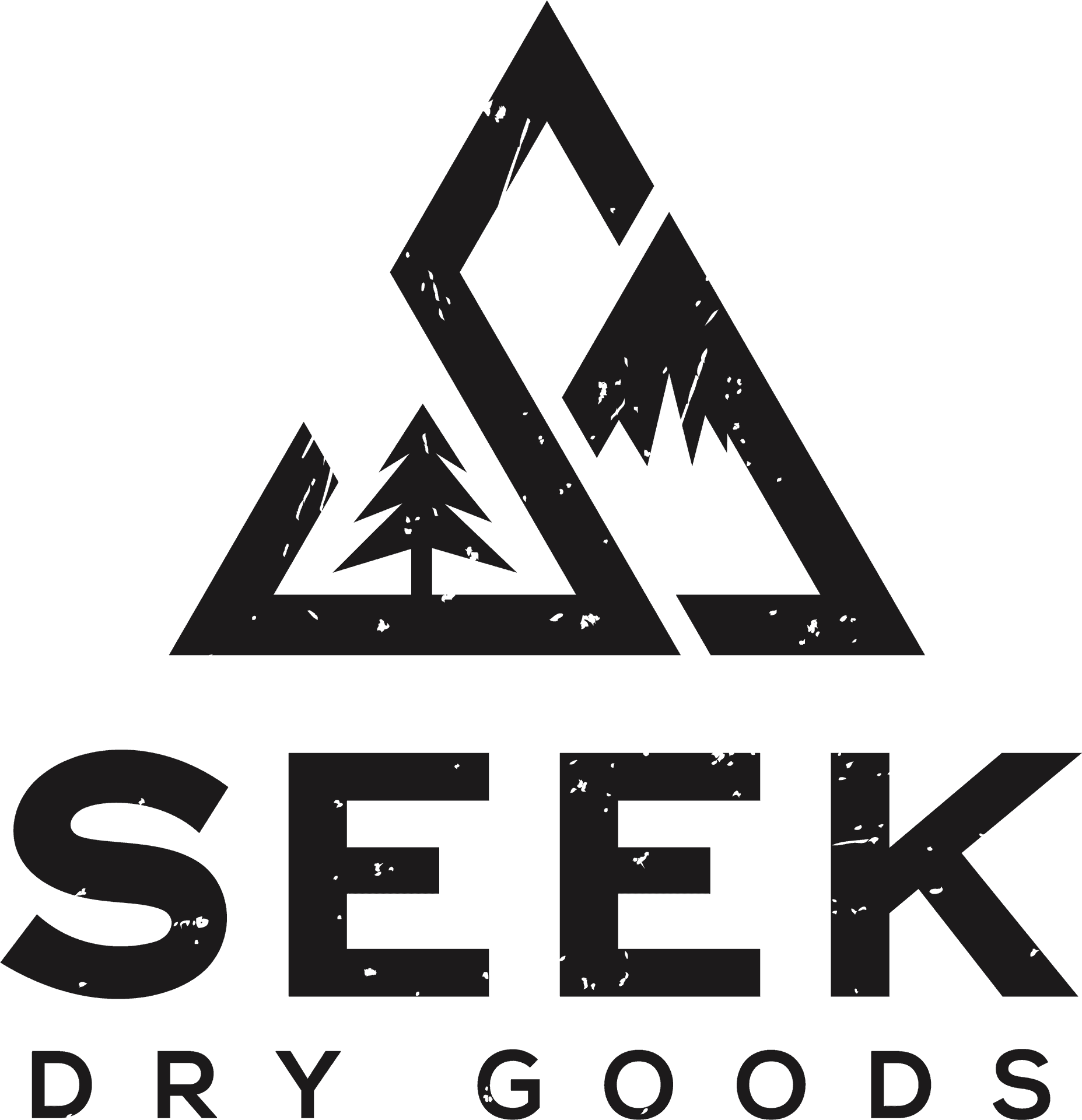 Grunge Style Seek Dry Goods Logo PNG Image