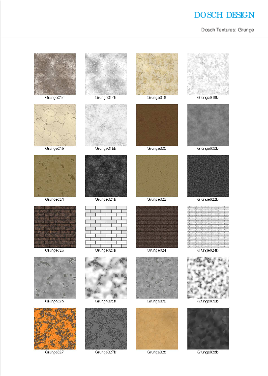 Grunge Texture Samples Dosch Design PNG Image