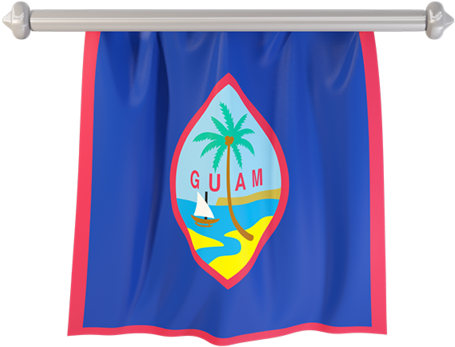 Guam Flag Display PNG Image