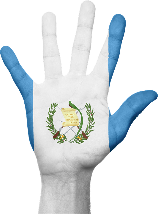 Guatemala Flag Palm Hand PNG Image