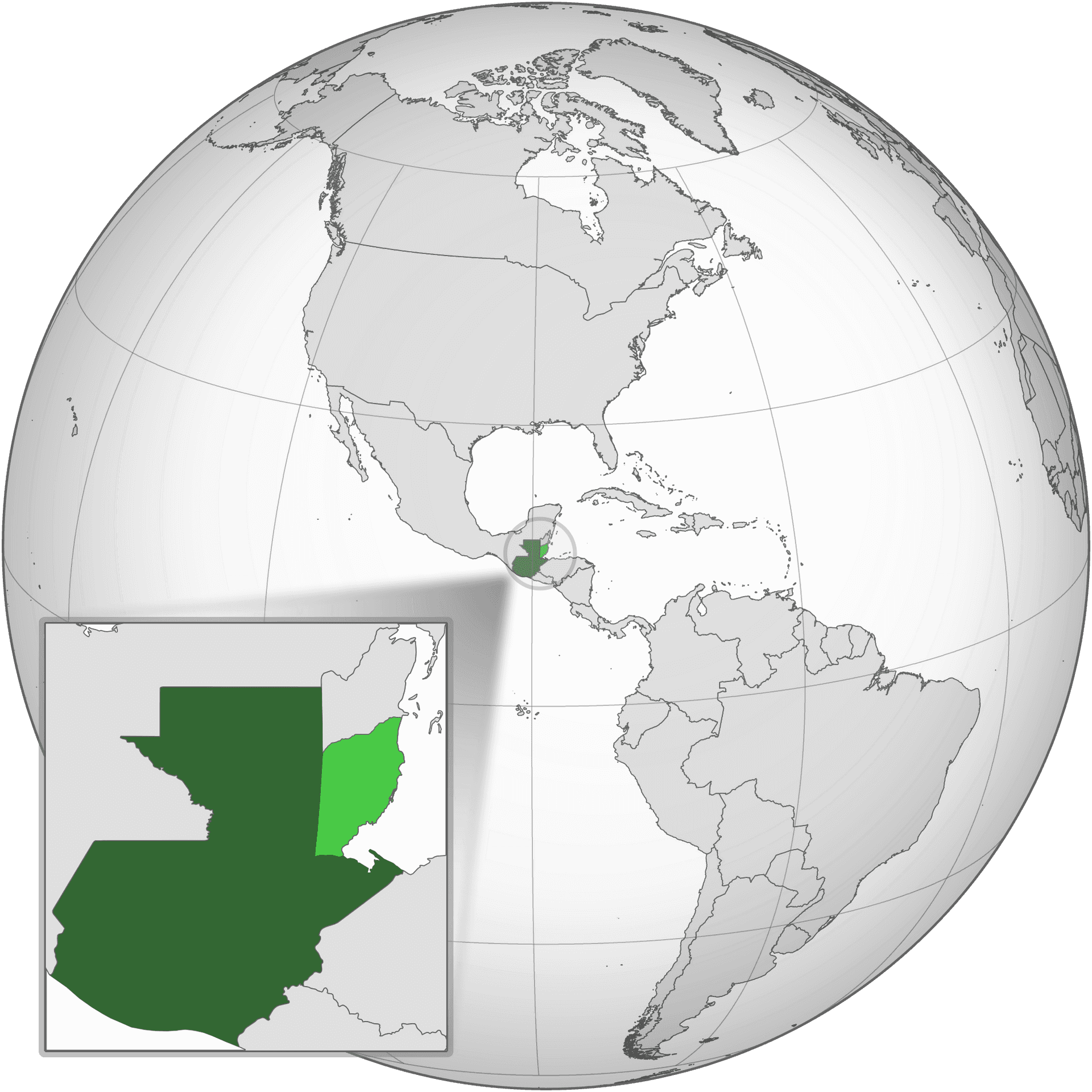 Guatemala Locationon Globe PNG Image