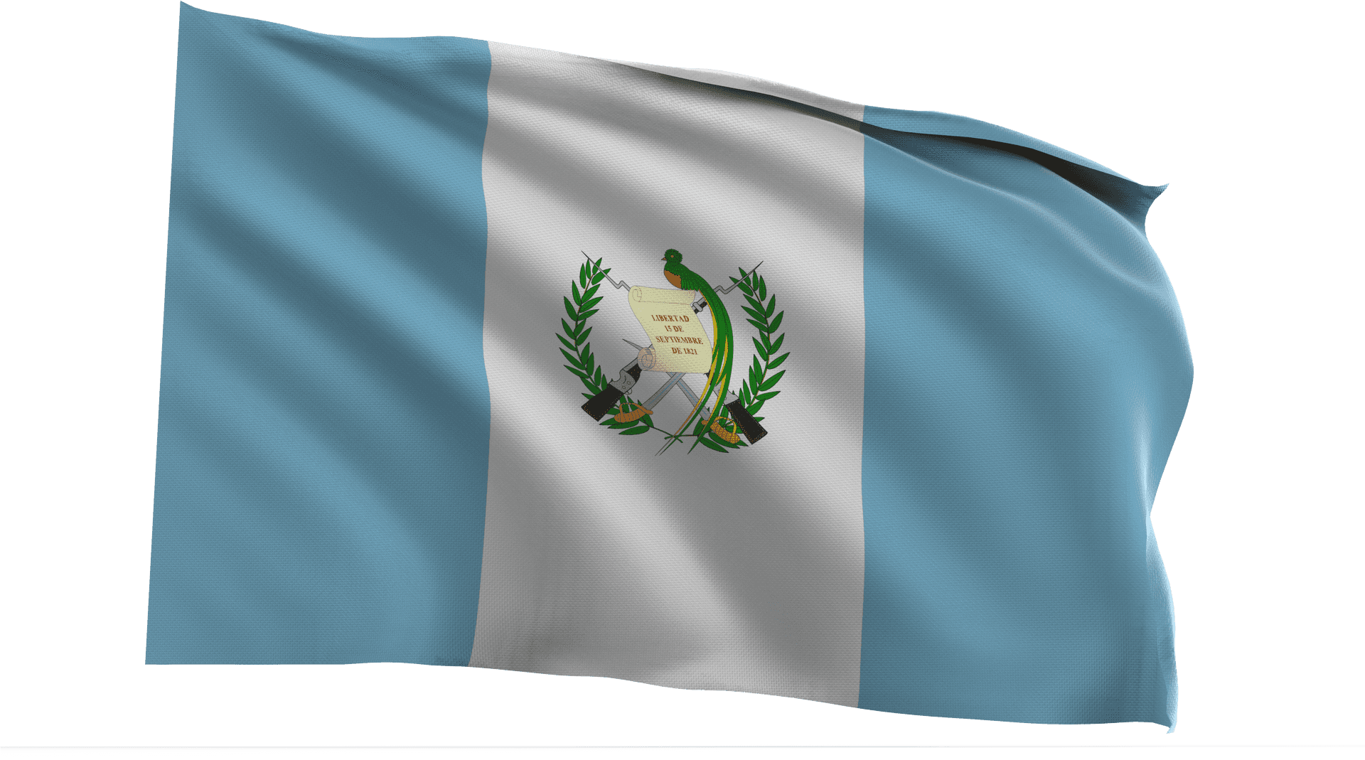 Guatemalan Flag Waving PNG Image