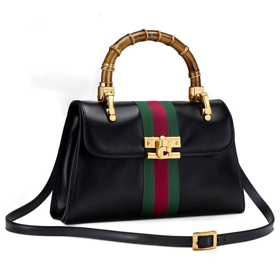 Gucci Black Bamboo Bag Png Eds PNG Image