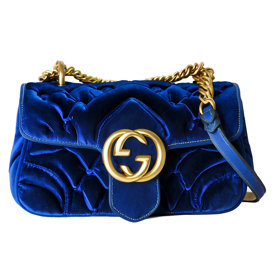 Gucci Blue Velvet Bag Png 06272024 PNG Image