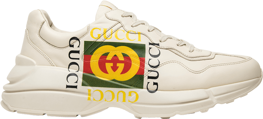 Gucci Branded White Sneaker.png PNG Image