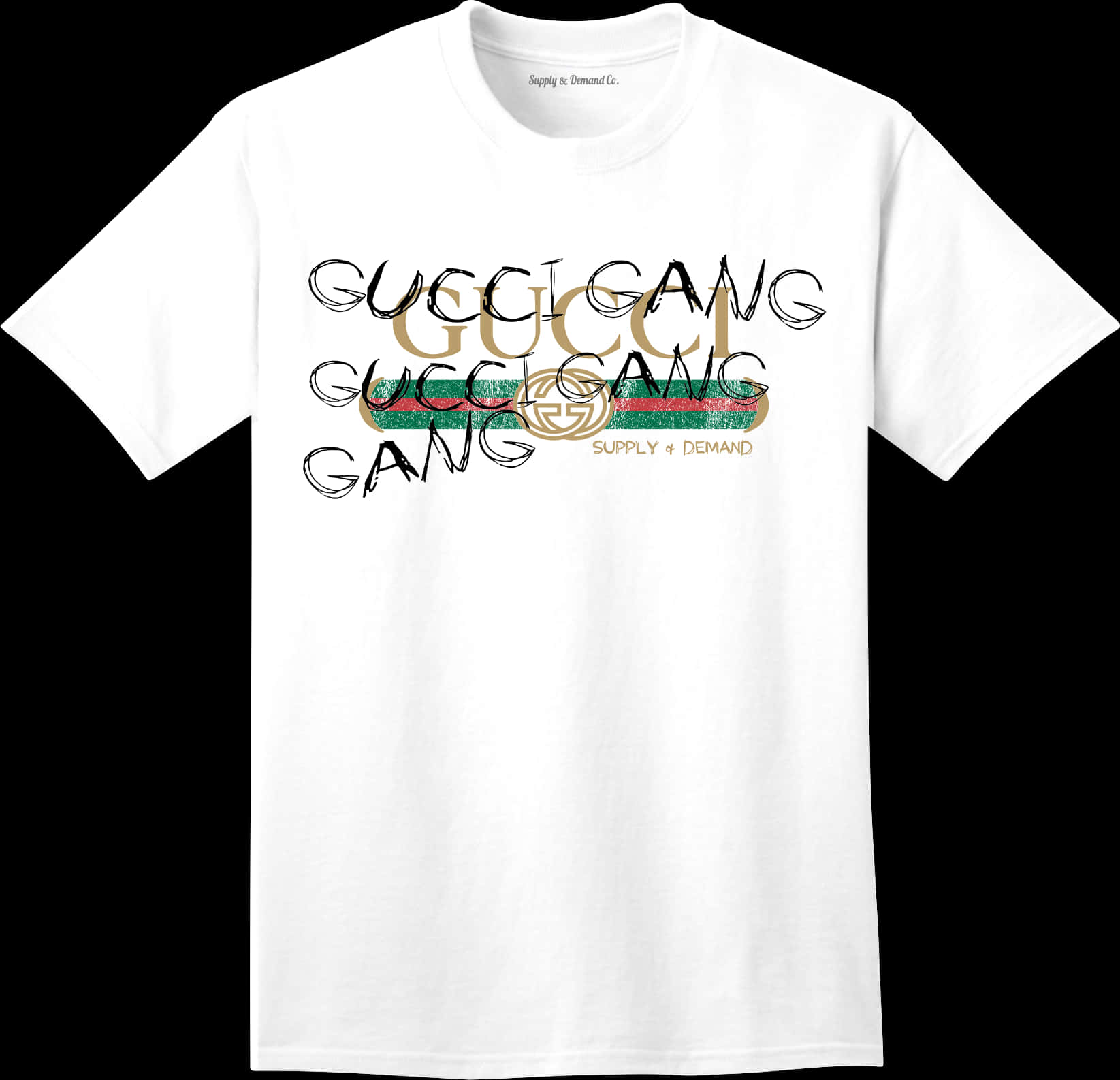 Gucci Gang Graphic Tee PNG Image