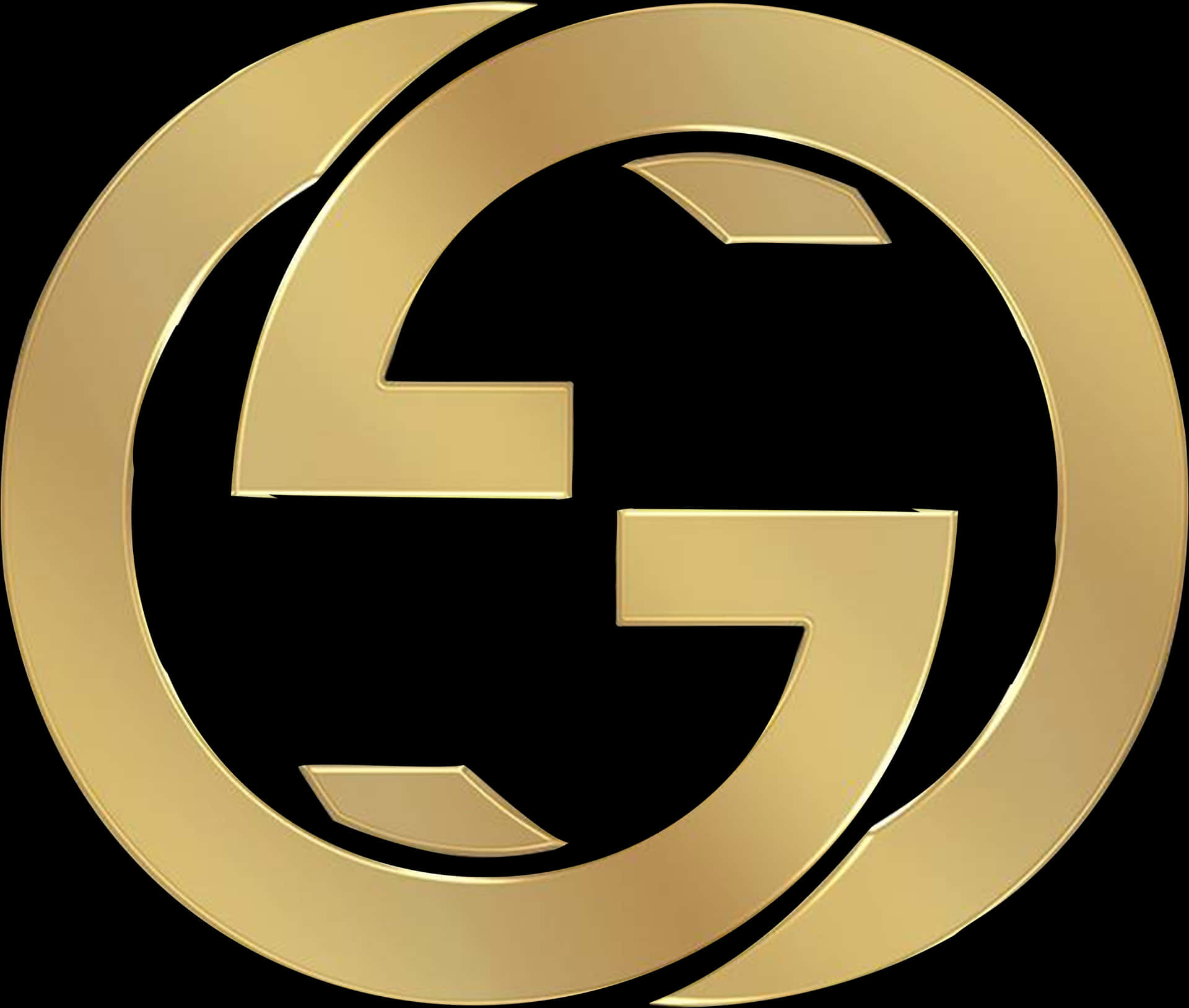 Gucci Golden Logo PNG Image