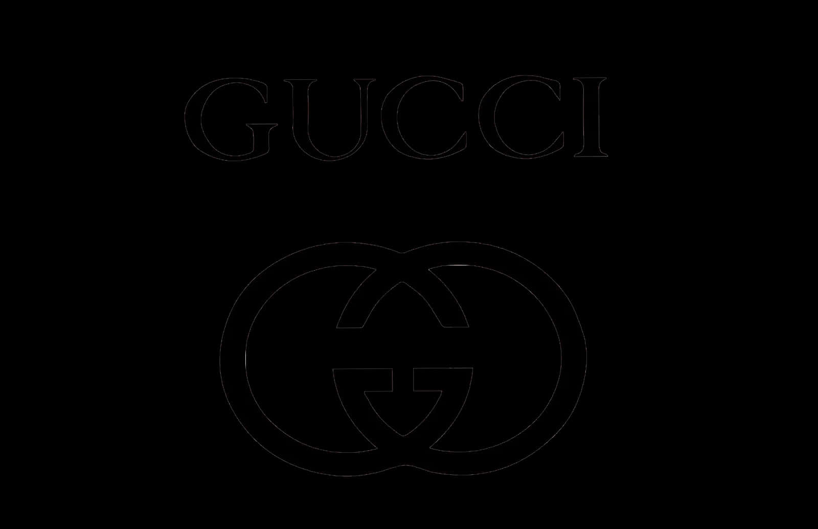 Gucci Logo Black Background PNG Image