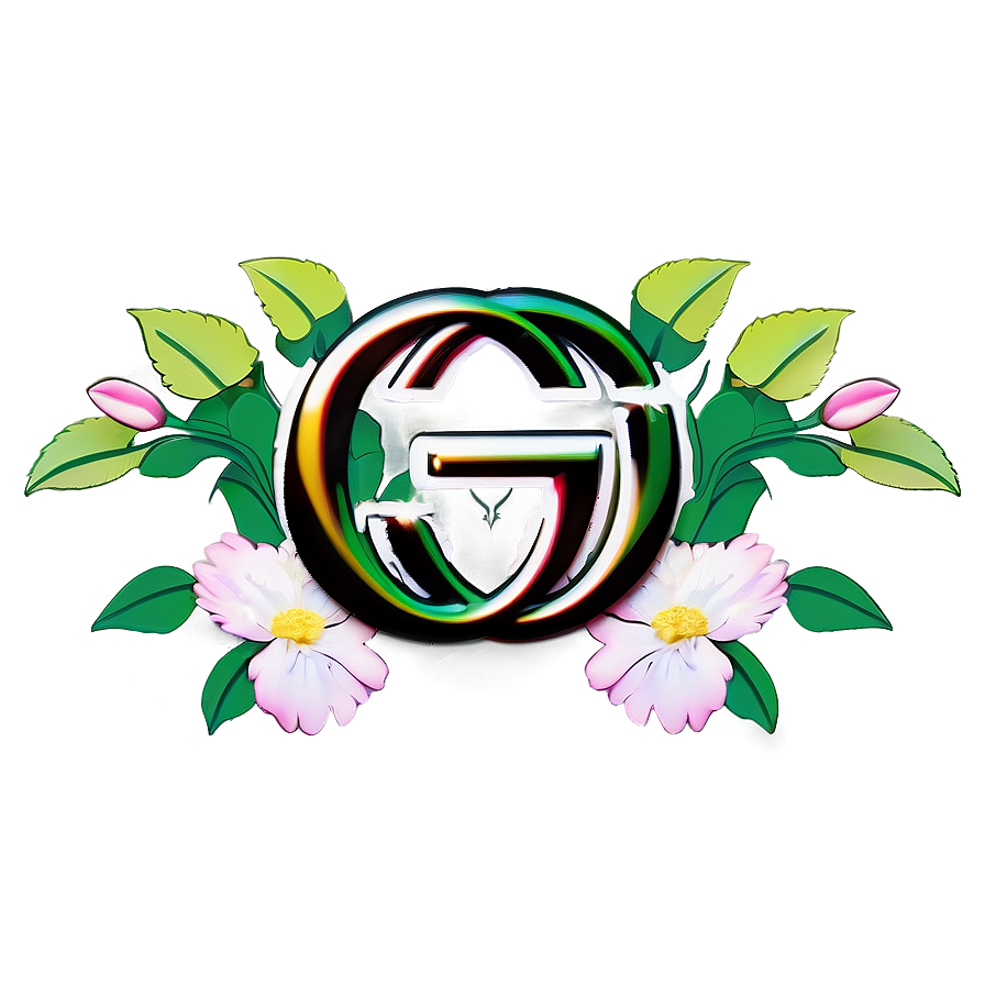 Gucci Logo With Flowers Png 42 PNG Image