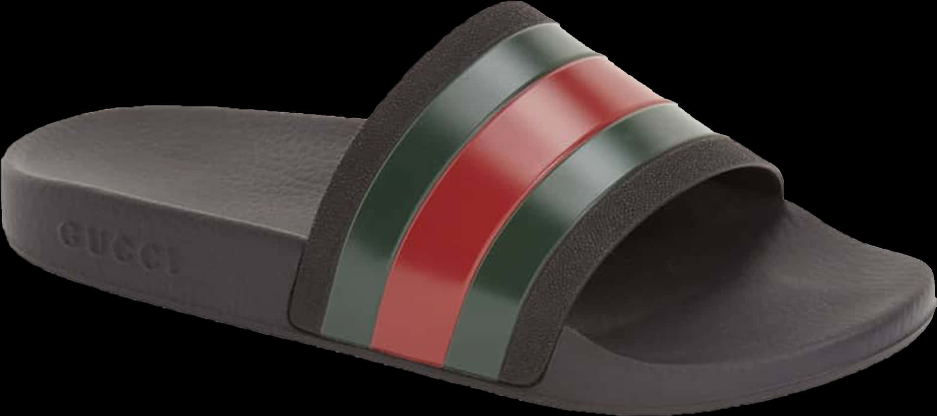 Gucci Striped Rubber Slide Sandal PNG Image