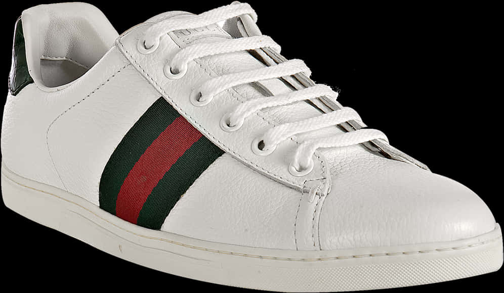 Gucci White Leather Sneaker PNG Image