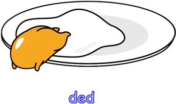 Gudetama Lazy Eggon Plate PNG Image