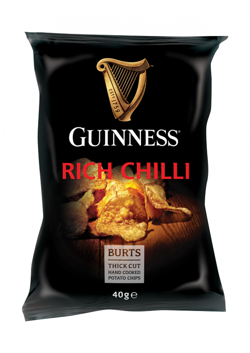 Guinness Rich Chilli Potato Chips Packaging PNG Image