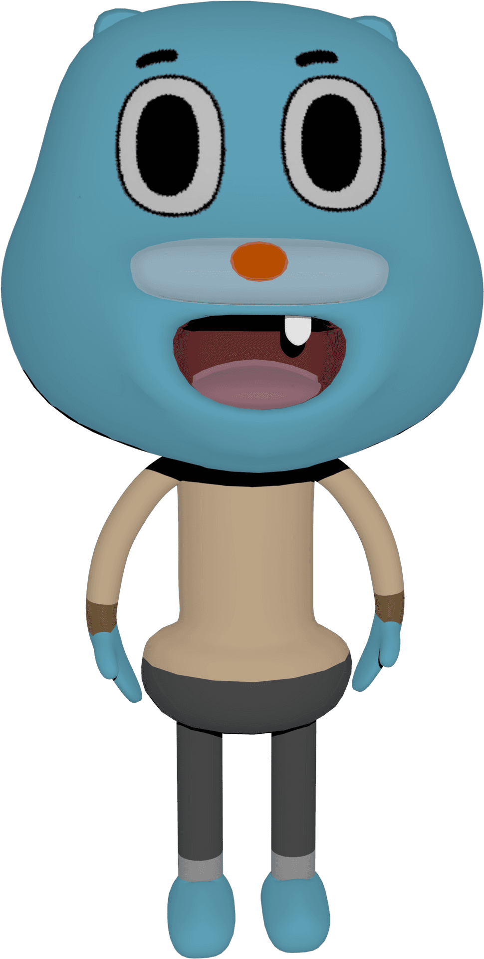 Gumball Watterson3 D Model PNG Image