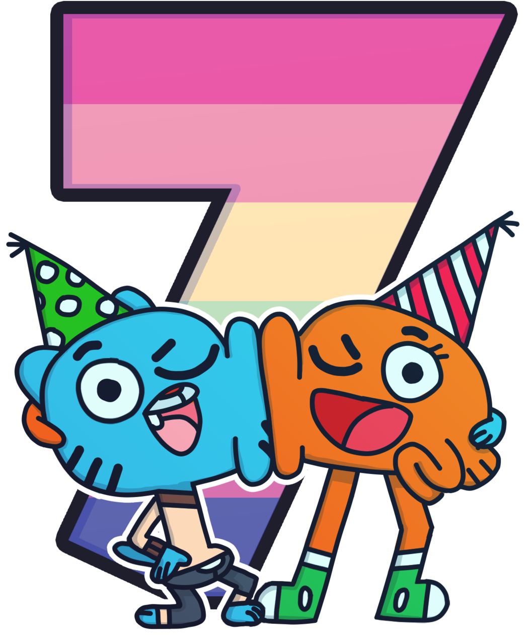 Gumballand Darwin Celebration PNG Image