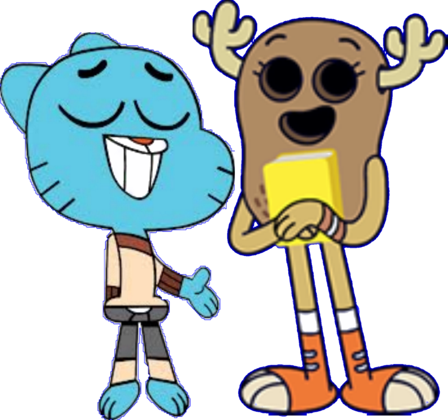 Gumballand Darwin Friendly Pose PNG Image