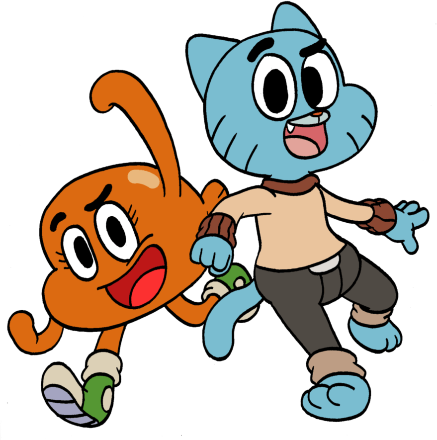 Gumballand Darwin Friends Forever PNG Image