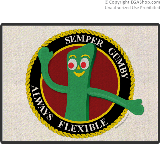 Gumby Always Flexible Emblem PNG Image