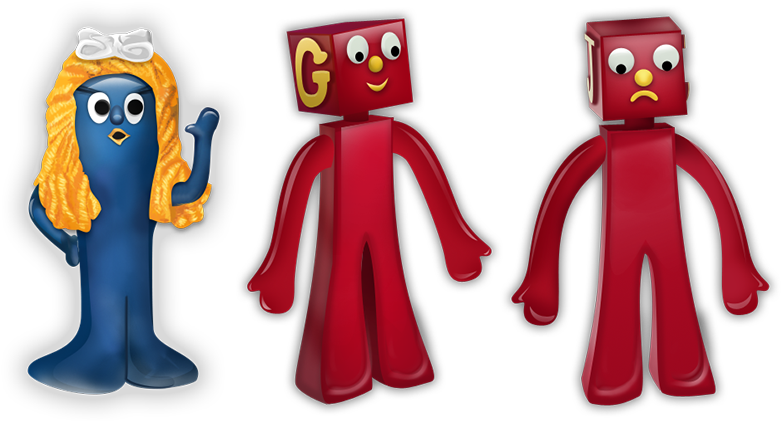 Gumby_and_ Friends_ Characters PNG Image