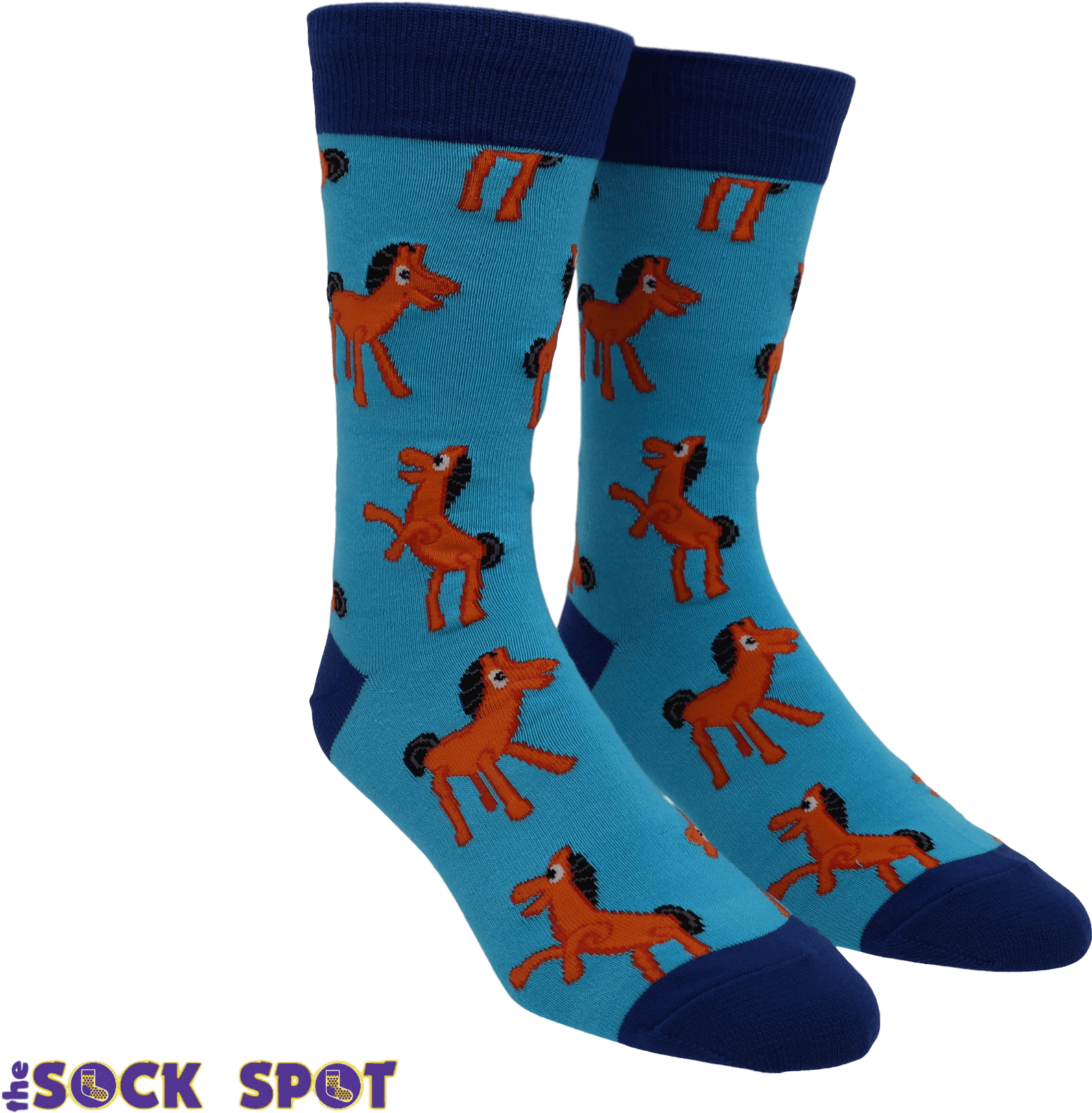 Gumby Character Blue Socks PNG Image