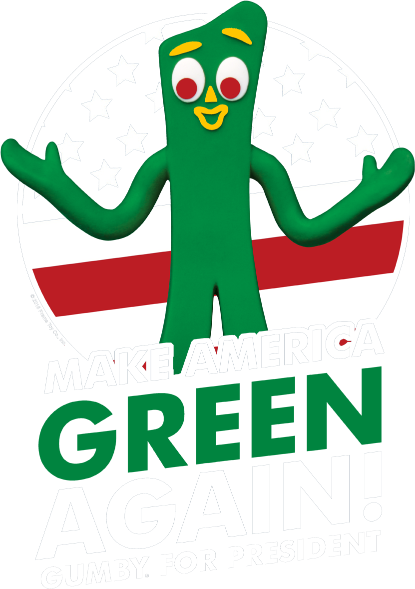 Gumby For President Campaign Poster PNG Image