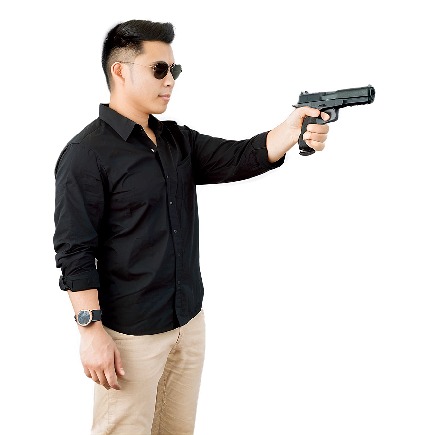 Gun In Hand Action Png 90 PNG Image