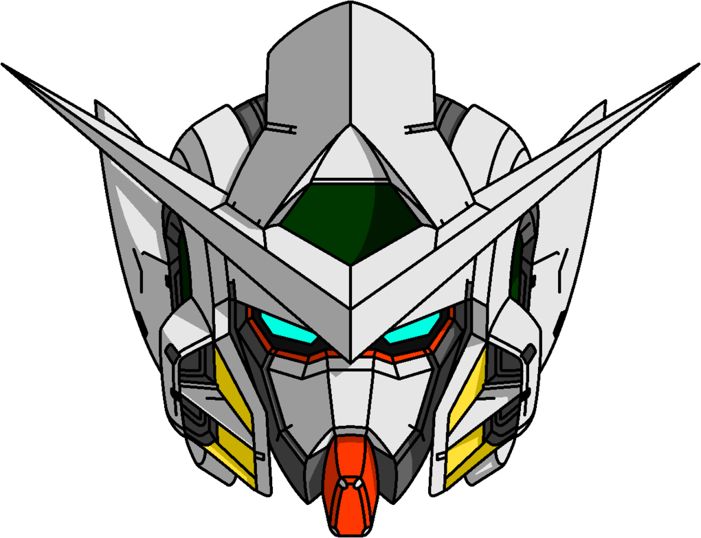 Gundam Head Illustration PNG Image