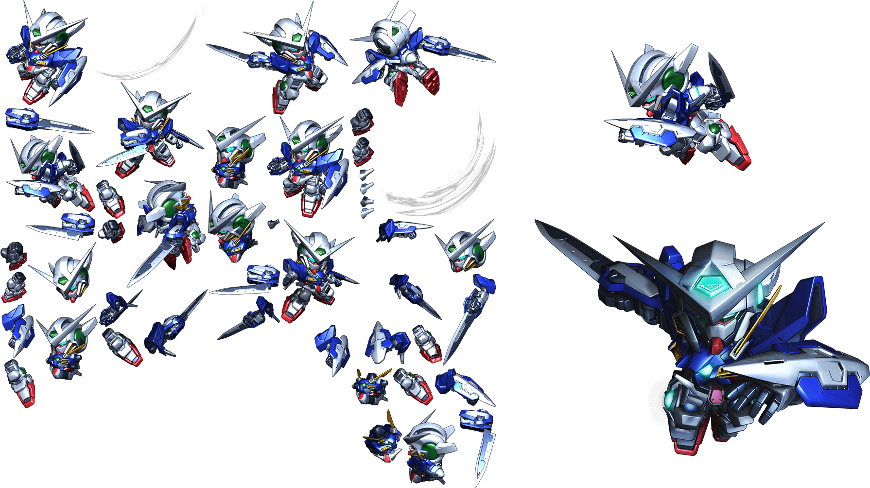 Gundam Mecha Collage PNG Image