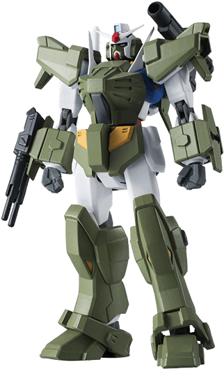 Gundam Mecha Model Standing Pose PNG Image