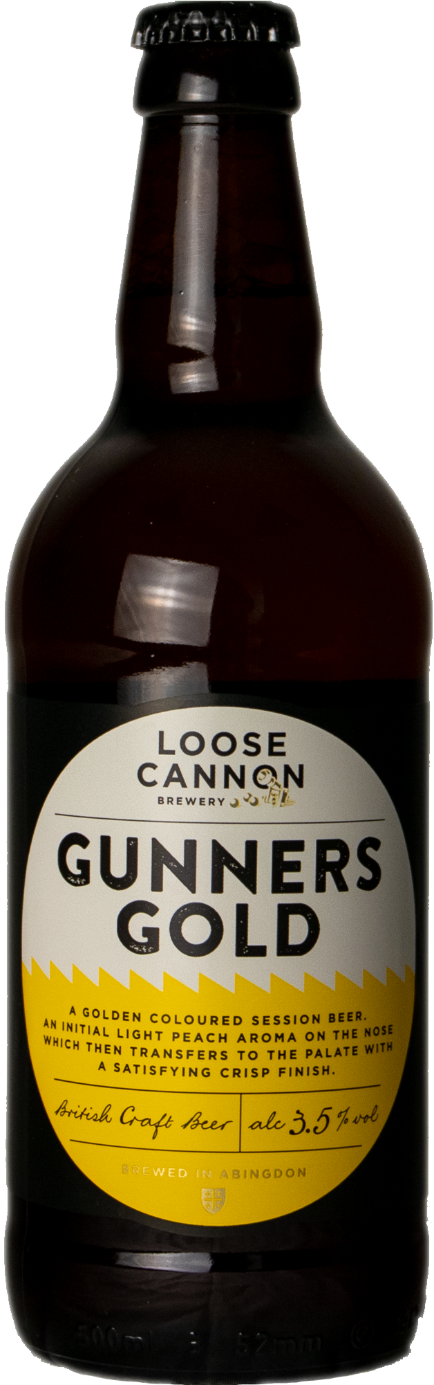 Gunners Gold Beer Bottle PNG Image