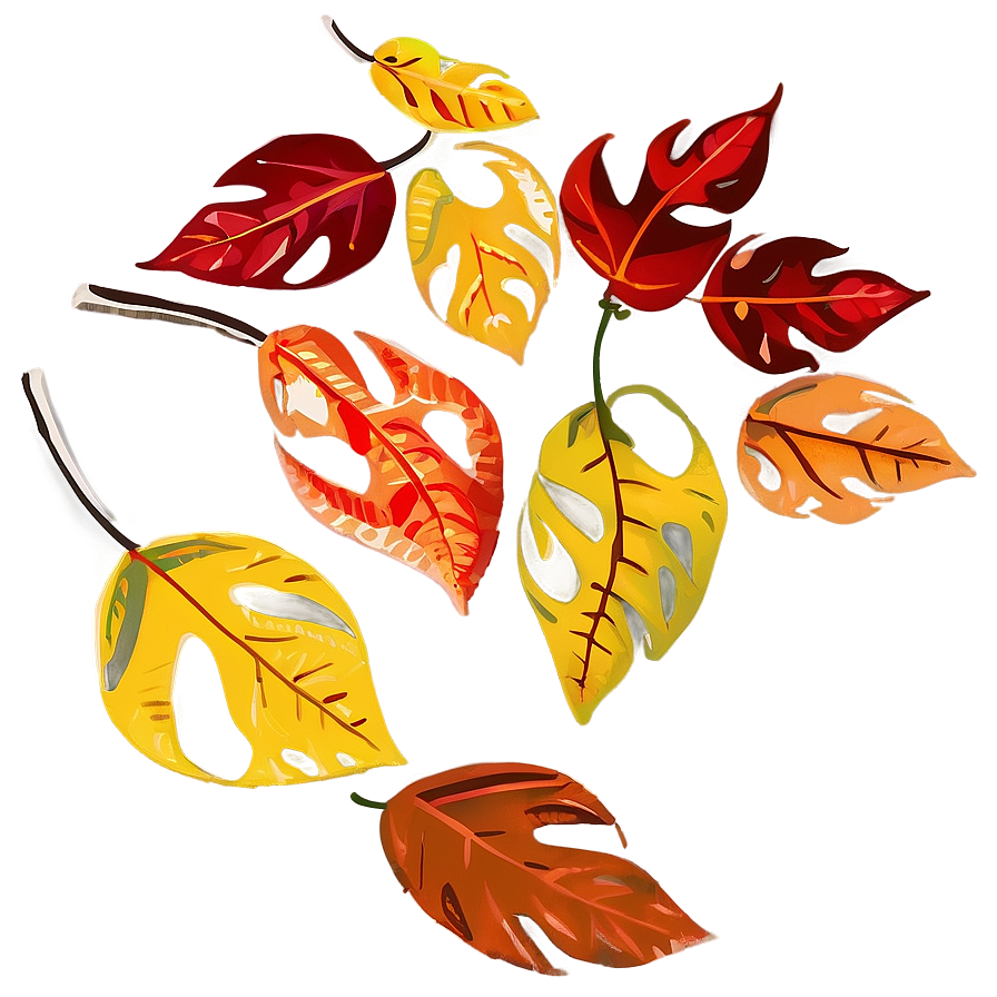 Gusty Fall Leaves Png 06132024 PNG Image