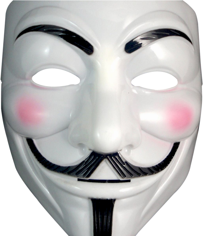 Guy Fawkes Mask Iconic Design PNG Image