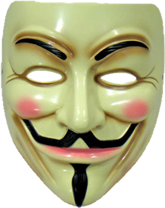 Guy Fawkes Mask Iconic Symbol PNG Image