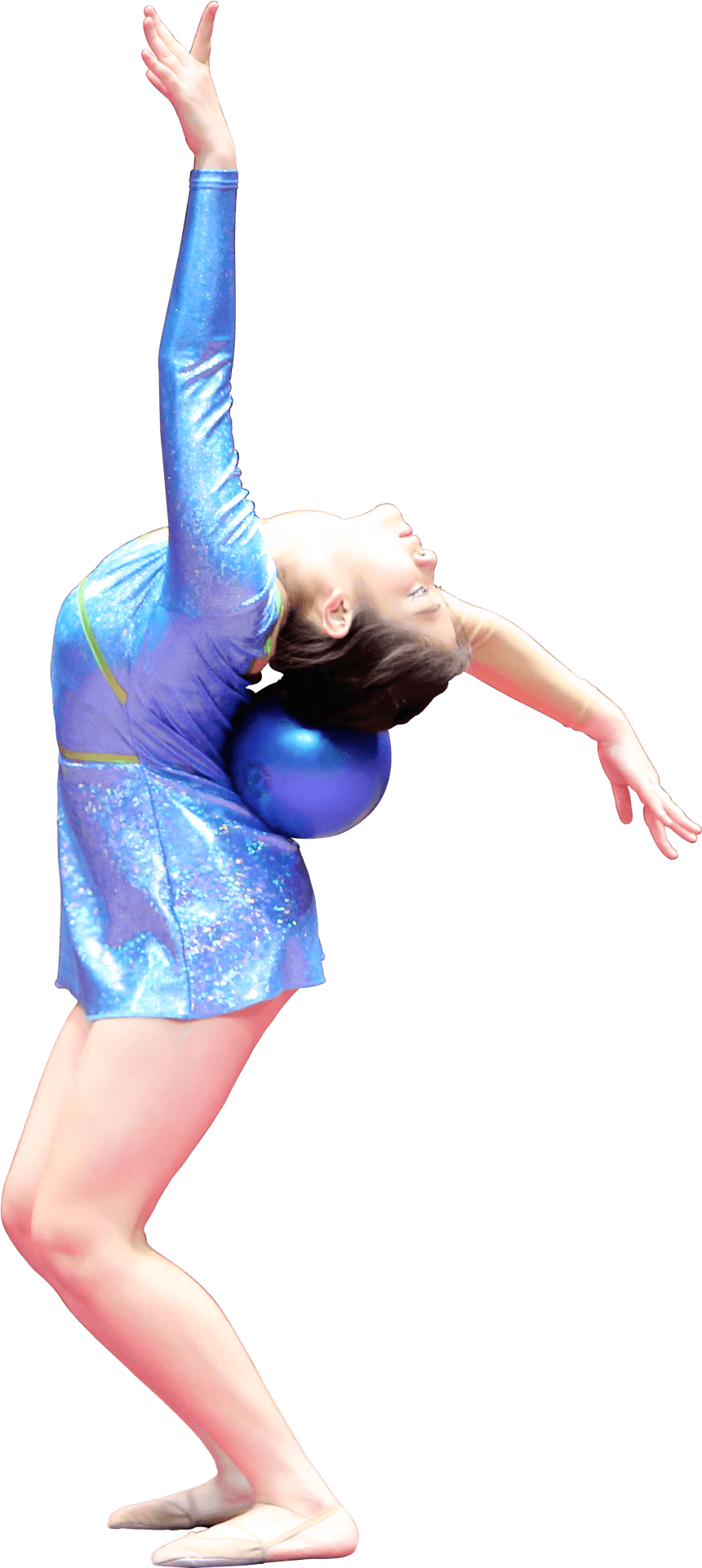 Gymnast Performing Back Bend PNG Image