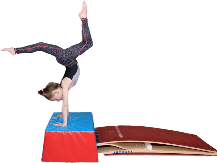 Gymnast Performing Handstand Balance PNG Image