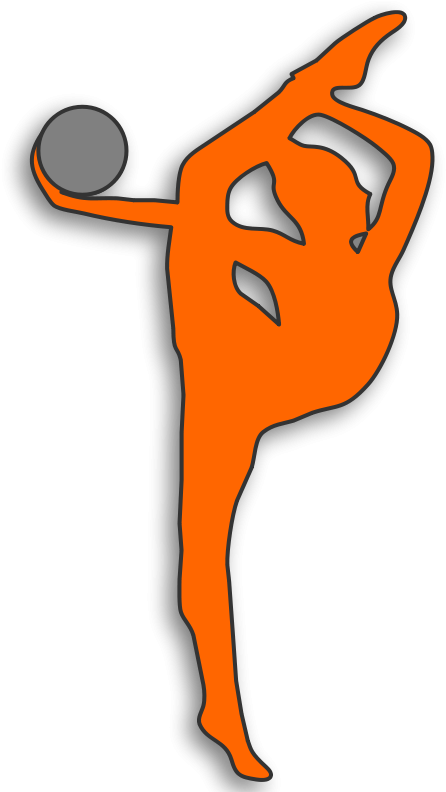 Gymnastics Silhouette Handstand PNG Image