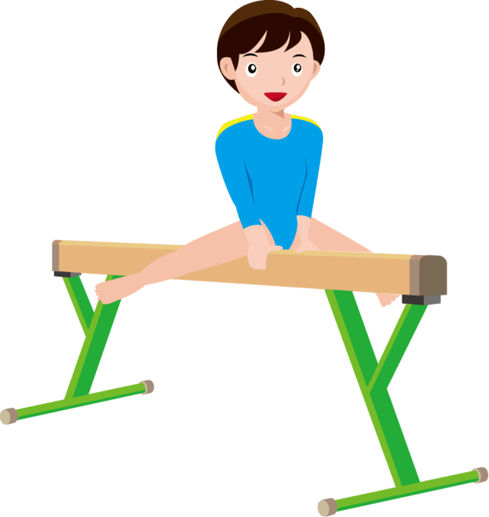 Gymnaston Pommel Horse Cartoon PNG Image