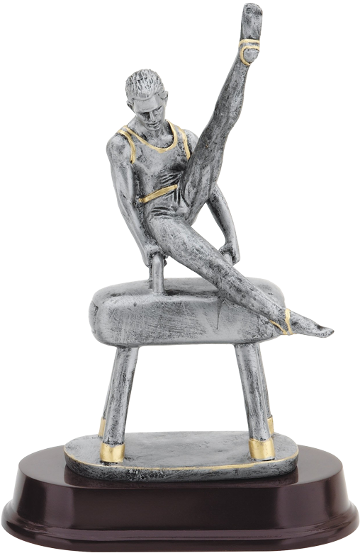 Gymnaston Pommel Horse Figurine PNG Image