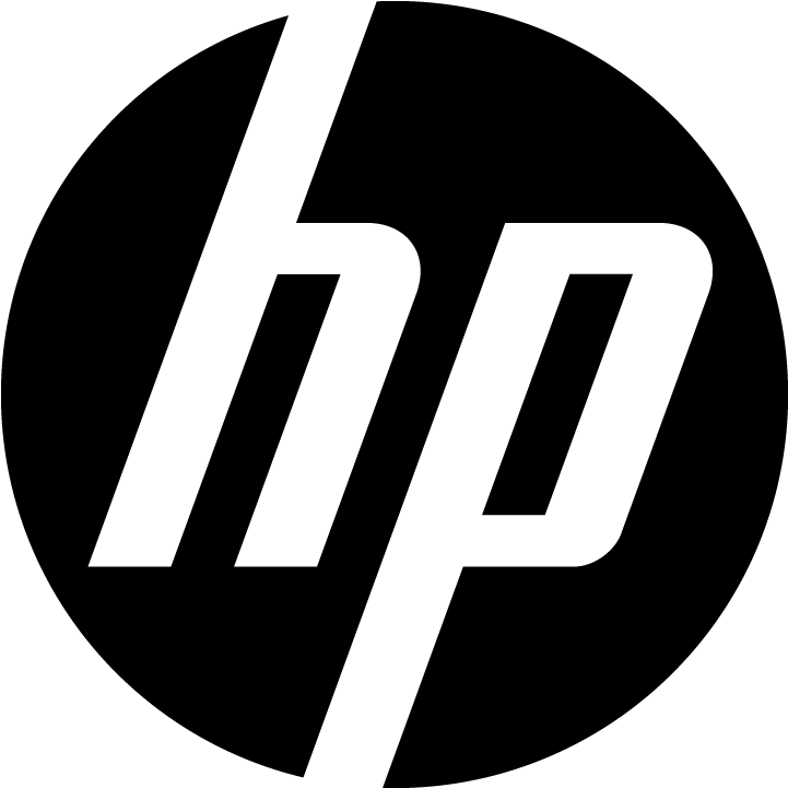 H P Logo Blackand White PNG Image