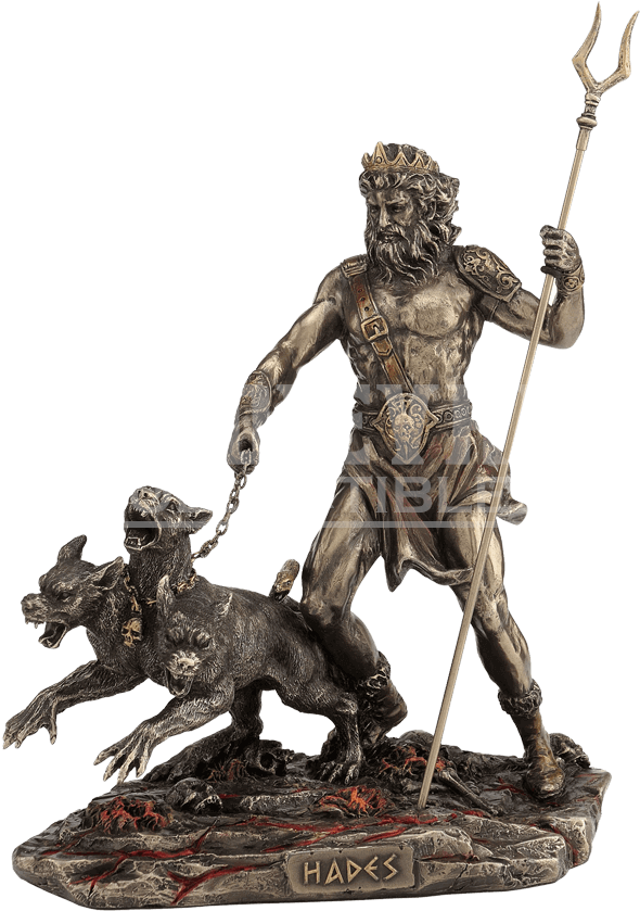 Hadesand Cerberus Statue PNG Image