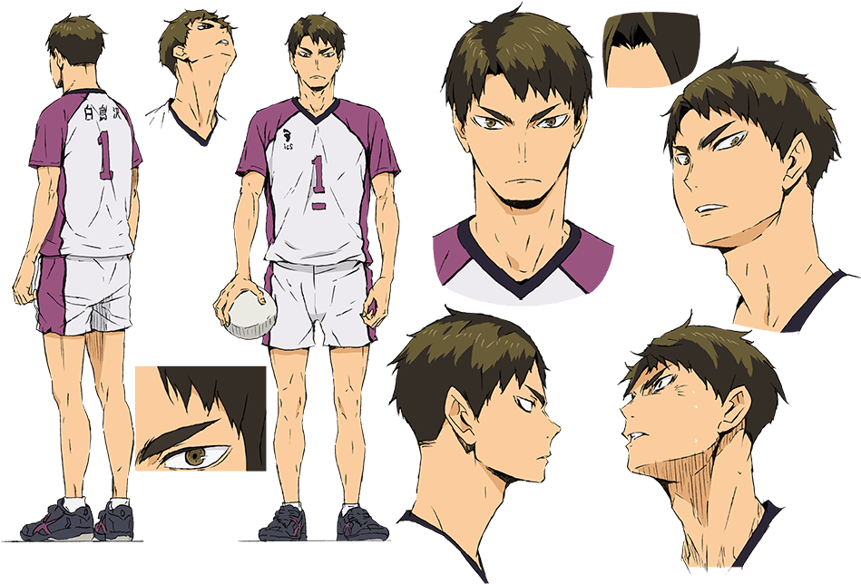 Haikyuu Character Design Kita Shinsuke PNG Image