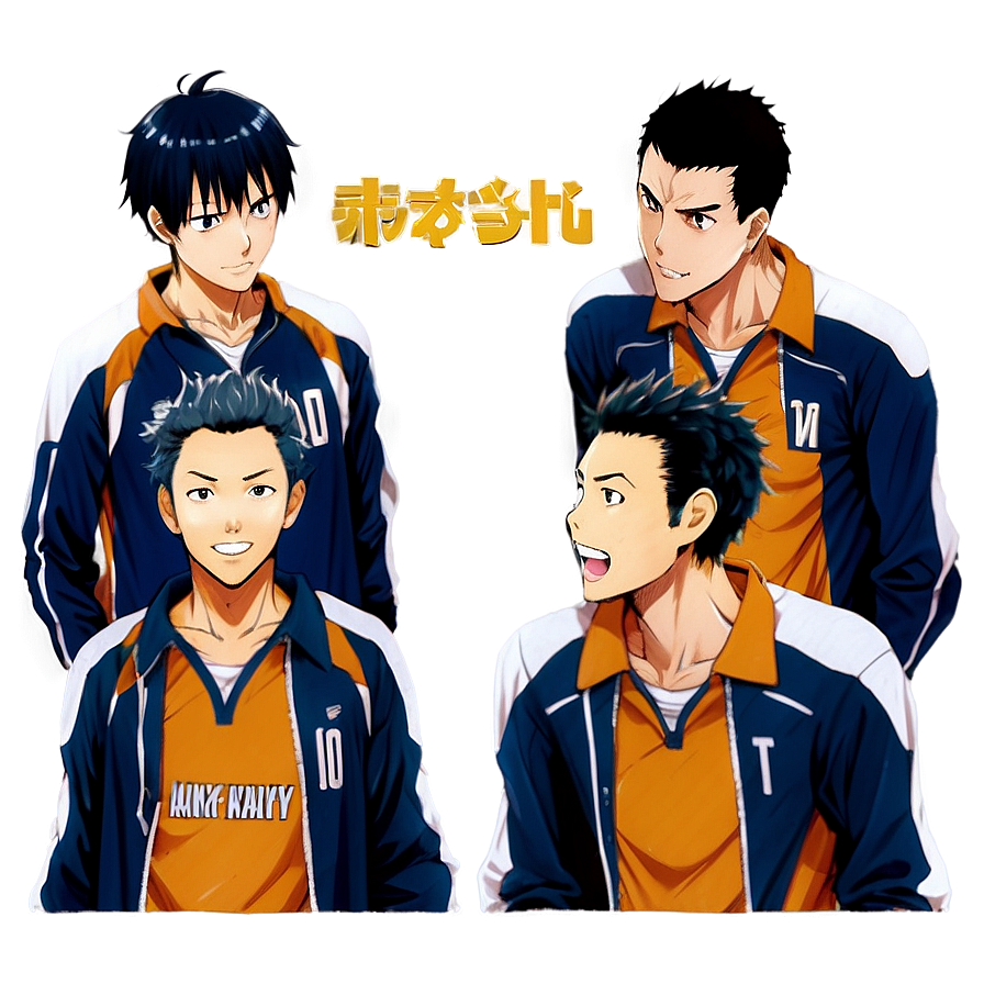 Haikyuu Team Huddle Png Jwo68 PNG Image