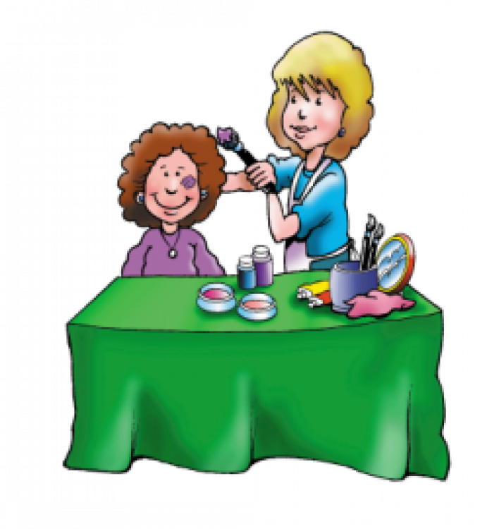 Hair Styling Session Cartoon PNG Image