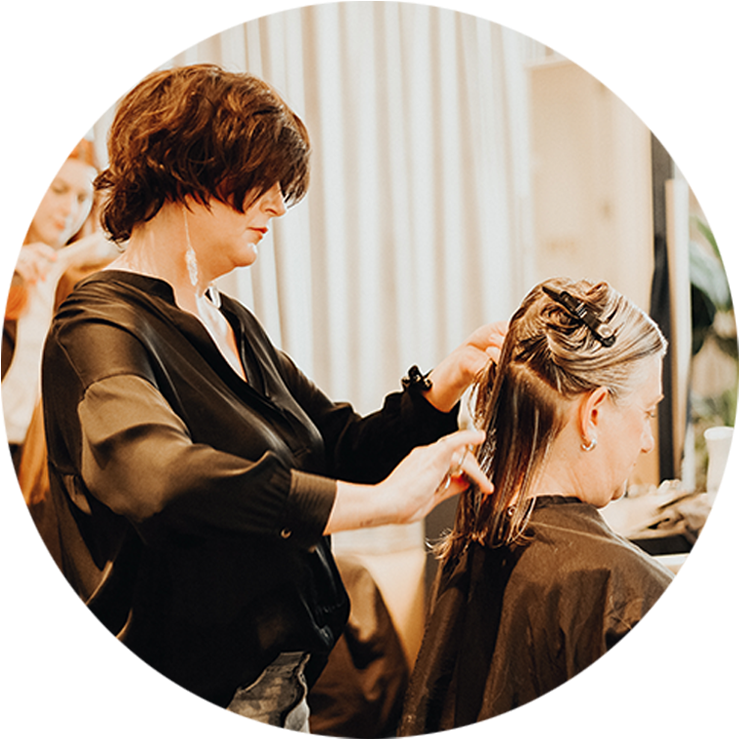 Hair Stylist At Work Salon Scene.jpg PNG Image