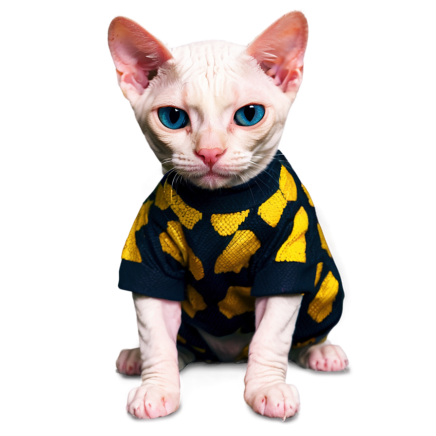 Hairless Cat In Costume Png 3 PNG Image