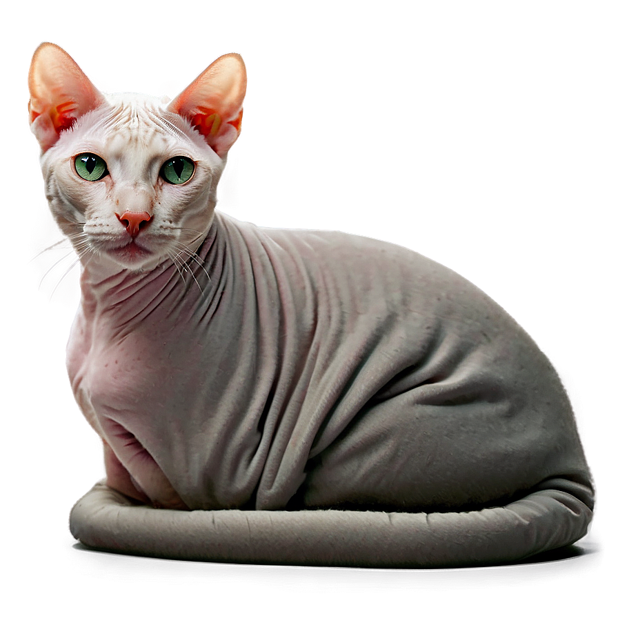 Hairless Cat On Cushion Png Fpq PNG Image