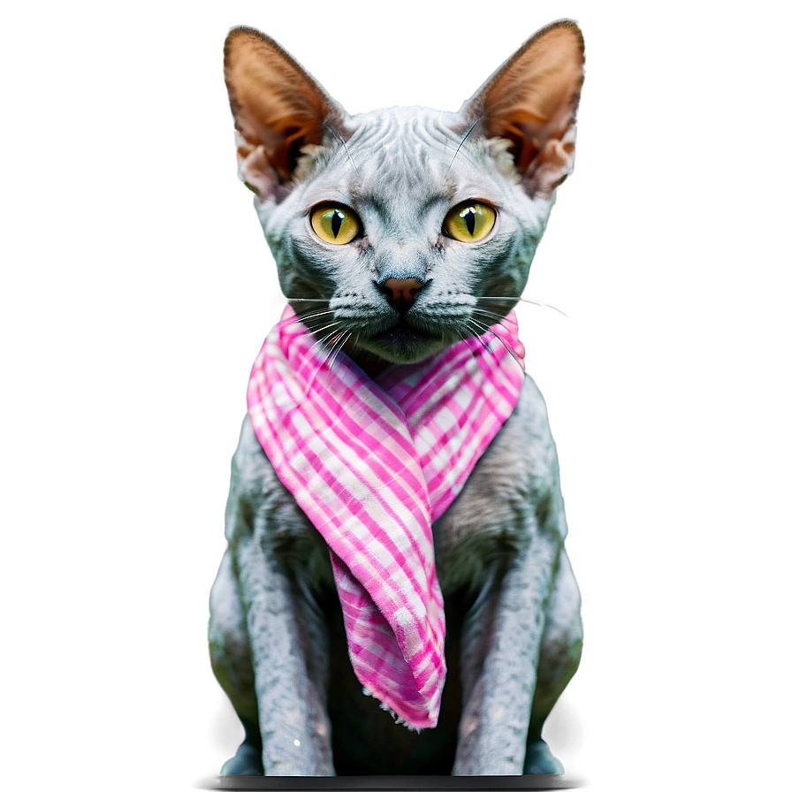 Hairless Cat With Scarf Png Mbi47 PNG Image